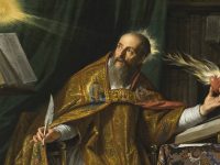 Action and Contemplation-Augustine -1- Painting Augustine and Sacred Heart