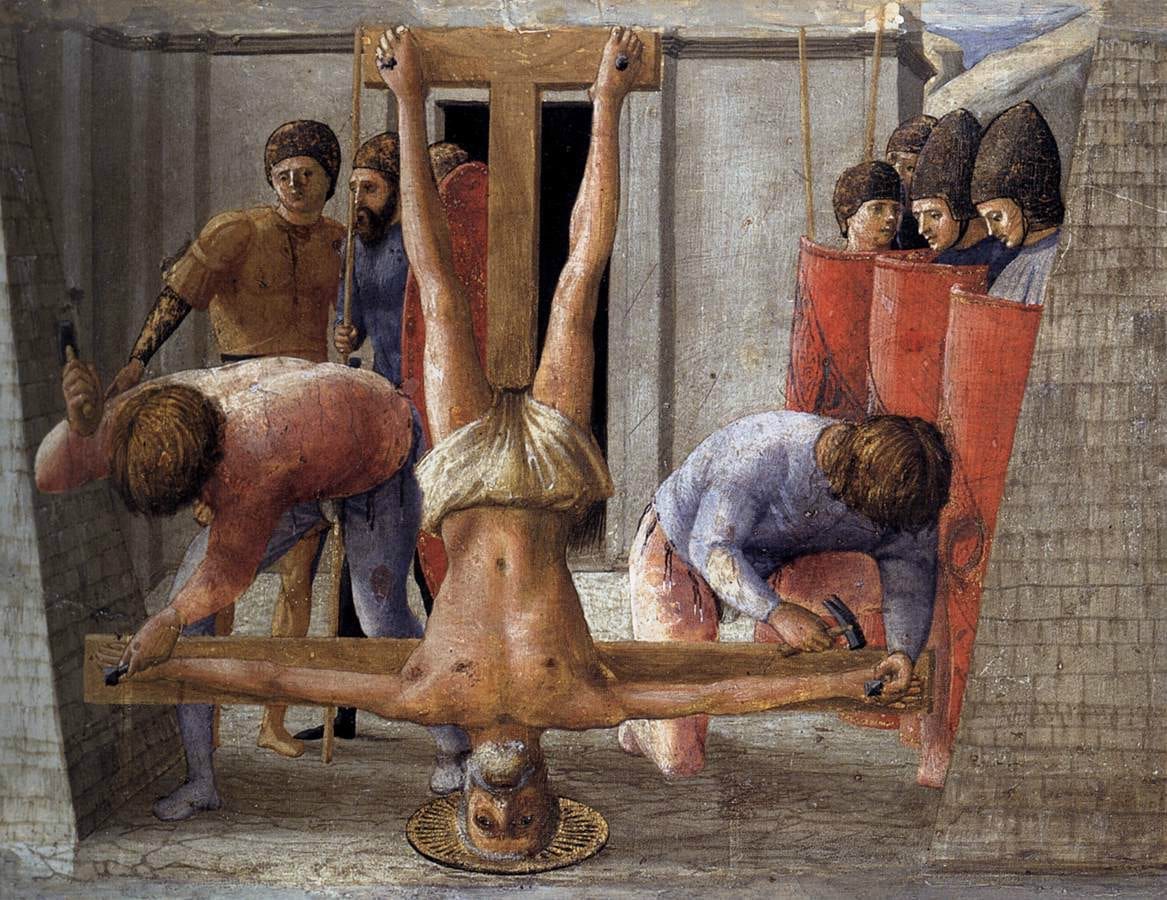 amen peter-crucified upside down