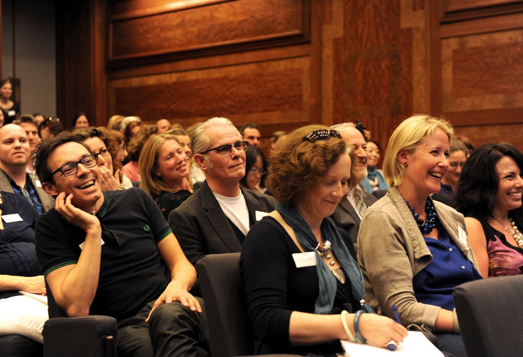 catholic speaker speakers conference dr. italy marcellino d'ambrosio audience laughing