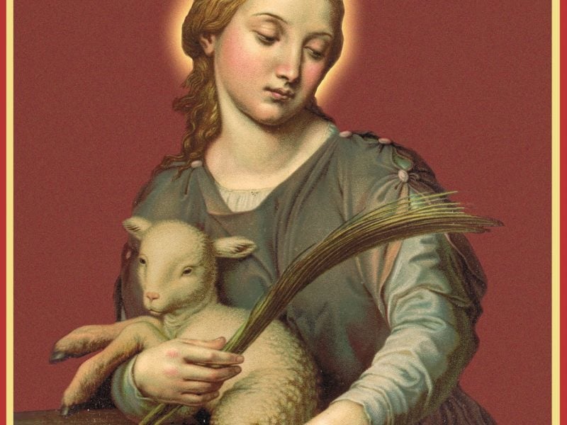 feast St. saint agnes lamb ambrose martyr martyrdom january 21