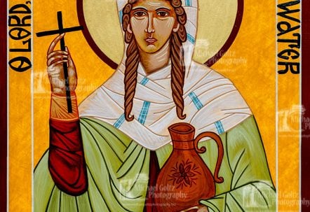 meaning of lent Sticon Photini samaritan woman at the well 3rd third sunday in lent A B C evangelization witness S. Fotini samaritana donna al pozzo terza domenica di quaresima A B C evangelizzazione testimone