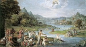 feast of the baptism of the Lord Jesus baptized by John in the Jordan Trinity manifested Spirit as a dove voice of the Father