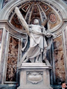 statue St. Andrew Apostle cross St. Peter's basilica rome vatican john chrysostom