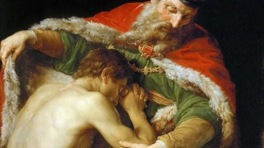 24th 4th Sunday Lent C prodigal son golden calf sin grace merciful father mercy love repentance atonement lamb hijo pródigo y el becerro de oro gracia misericordia amor del padre pecado
