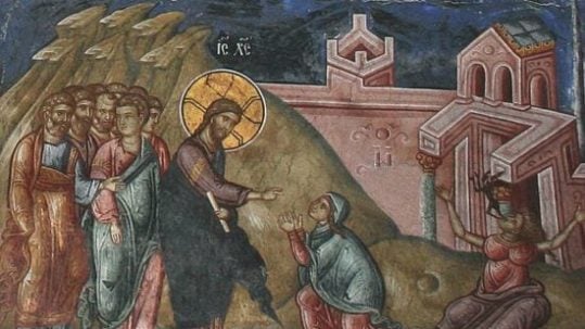 great little faith moves mountains canaanite woman belief trust humble grande piccola fede sposta montagne credere fidarsi umiltà donna cananea la fe de la mujer cananea mueve montañas