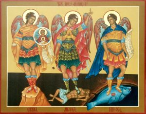 St. Gregory the Great on Archangels angels Michael, Gabriel, Raphael feast September 29