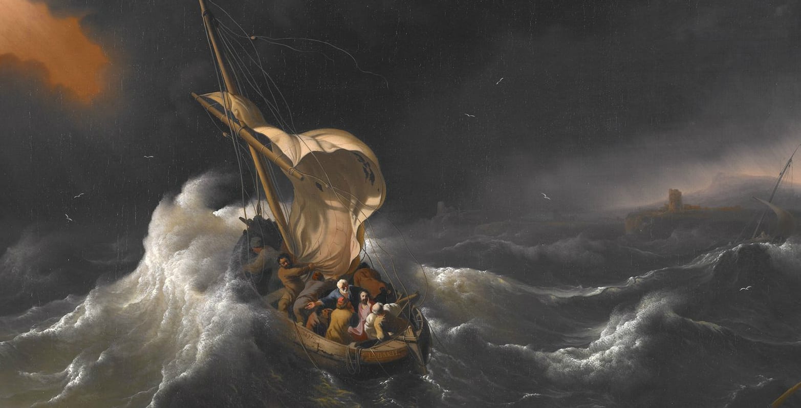 walking on water backhuysen painting