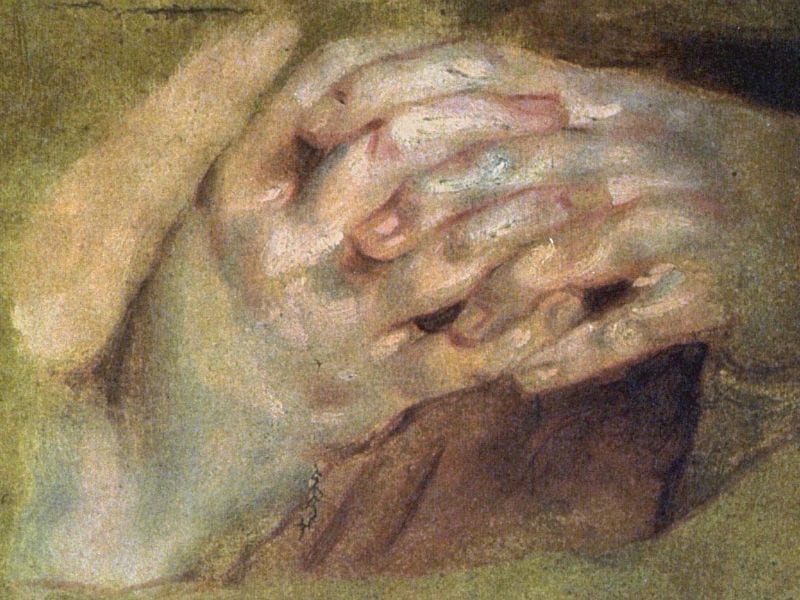 praying hands prayer St. Hilary of Poitiers January 13 defender of the Trinity divinity of Christ Peter Paul Rubens