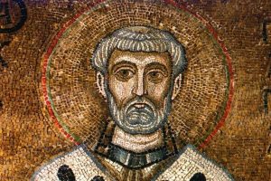 pope saint clement mural standing masonry