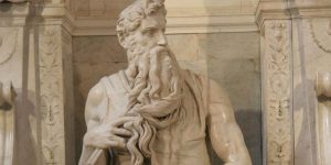 statue of moses at san pietro masonry