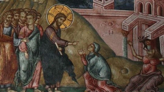 icon great little faith moves mountains canaanite woman belief trust humble 20th Sunday A grande piccola fede sposta montagne credere fidarsi umiltà donna cananea la fe de la mujer cananea mueve mover montañas