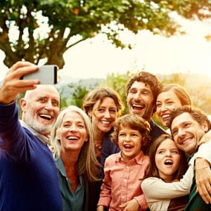 happy family selfie smile smiling cellphone cell phone