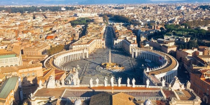 st. peter's peter pope king david bible square piazza vatican Rome pilgrimage tour italy 21st Sunday Ordinary Time A papacy keys to the kingdom Matthew 16 facebook