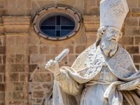 saint st. augustine hippo doctor grace original sin statue manichean pelagian heresy free will august 28 catholic theological tradition CDU video