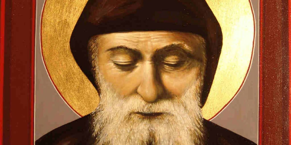 saint charbel makluf eyes closed july 24