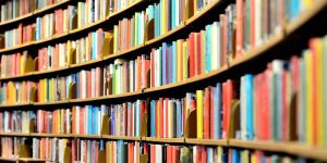 library wall close up reading the documents of vatican ii