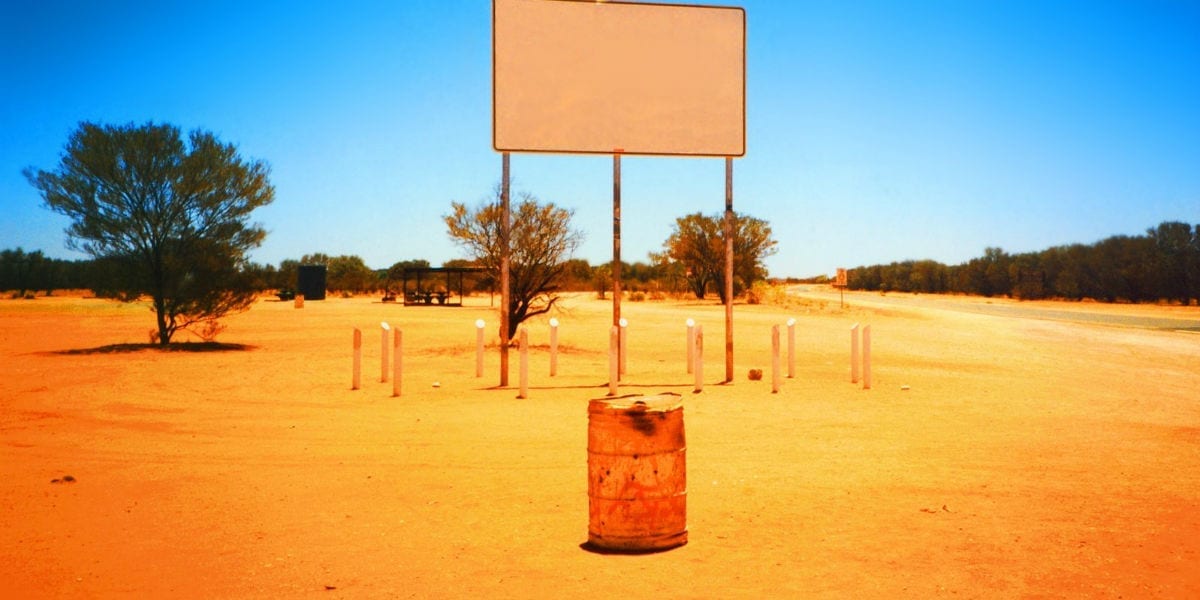 desert road and sign St. Anthony, the Desert & Spiritual Warfare masonry