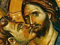 judas betrays with kiss