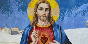 sacred heart of jesus marble mosaic facebook