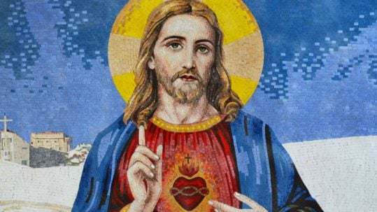 sacred heart of jesus marble mosaic facebook