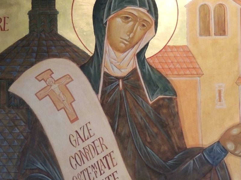 St. Clare of Assisi August 11 indescribable delights of Christ the bridegroom spouse unclouded mirror beauty poverty