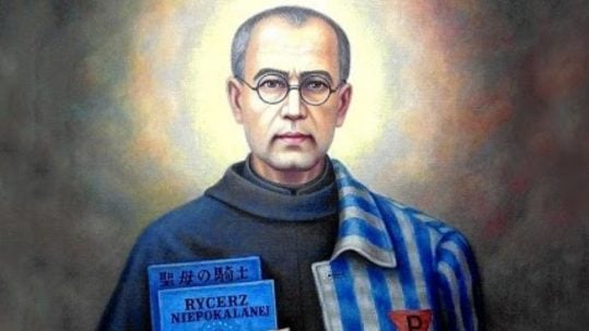 St Maximilian Kolbe Chaplain of Auschwitz martyr hero august 14 die death charity love