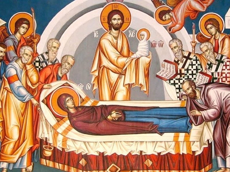 John Damascene Damascus dormition bodily assumption of Virgin Mary heaven assumed falling asleep August 15