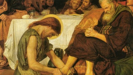 jesus washing peters feet facebook