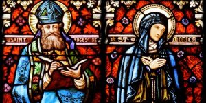 stained glass monica mother augustine august 27 28