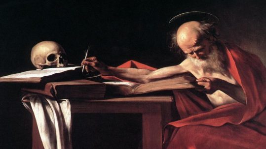 St Saint Jerome translator Hebrew Latin conversion sharp tongue bethlehem bible scripture Septemeber 30 doctor father church