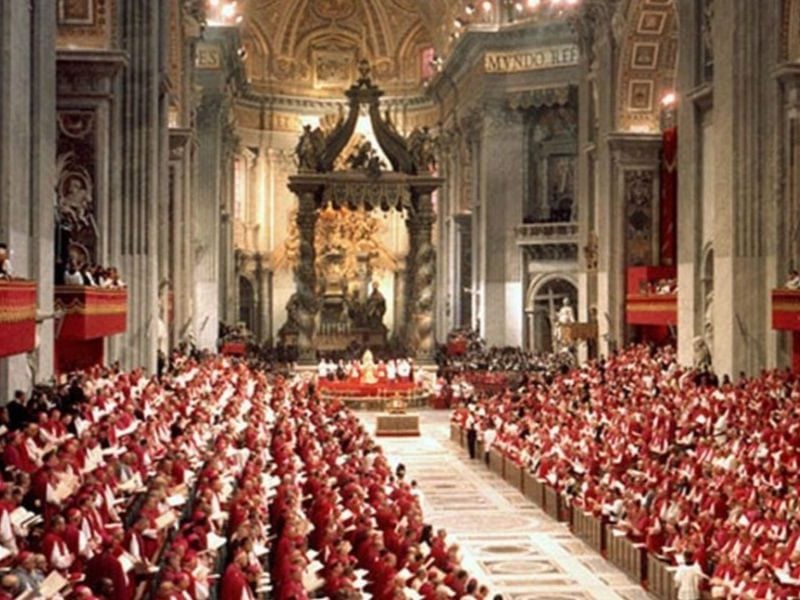 vatican II bishops in st. peters basilica