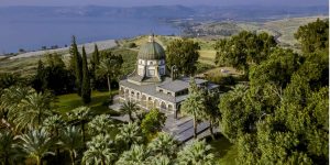 chapel mount of beatitudes sea of Galilee