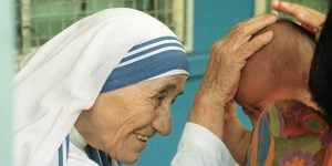 mother teresa blessing a baby facebook