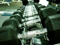 weights in a gym building spiritual muscle