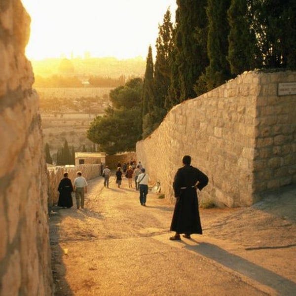 jerusalem mount of olives palm sunday road hosanna