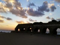 Caesarea Maritima acquaduct Herod's Mediterranean jewel catholic pilgrimage travel holy land