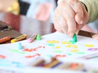 40 days forty ways Lent practical ideas Lenten Season nursing home crayon drawing elderly