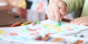 40 days forty ways Lent practical ideas Lenten Season nursing home crayon drawing elderly