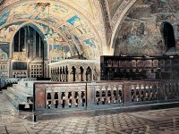 Saint St. Francis Assisi San Francesco basilica interior lower church catholic pilgrimage