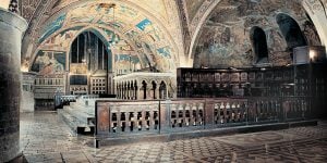Saint St. Francis Assisi San Francesco basilica interior lower church catholic pilgrimage