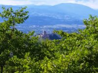 Rocca Maggiore fortress Saint St. Francis of Assisi view from Mount Mt. Subasio catholic franciscan pilgrimage