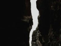 Cave, narrow opening, rock, mountain, 1200x600