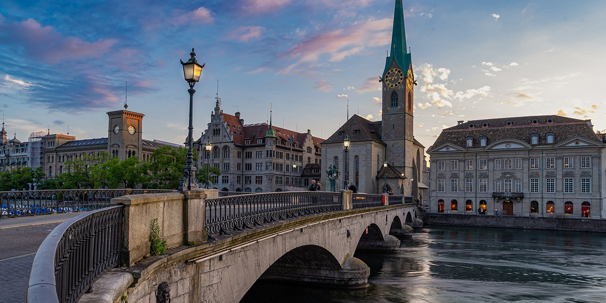 Zurich, Fraumunster, Limmat River, Rhine pilgrimage, Rhine cruise, Catholic Pilgrimage