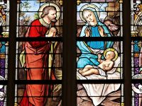 ¿Por Qué Ser Católico? - Marcellino D'Ambrosio - CD Holy Family, stained glass, 1200x600