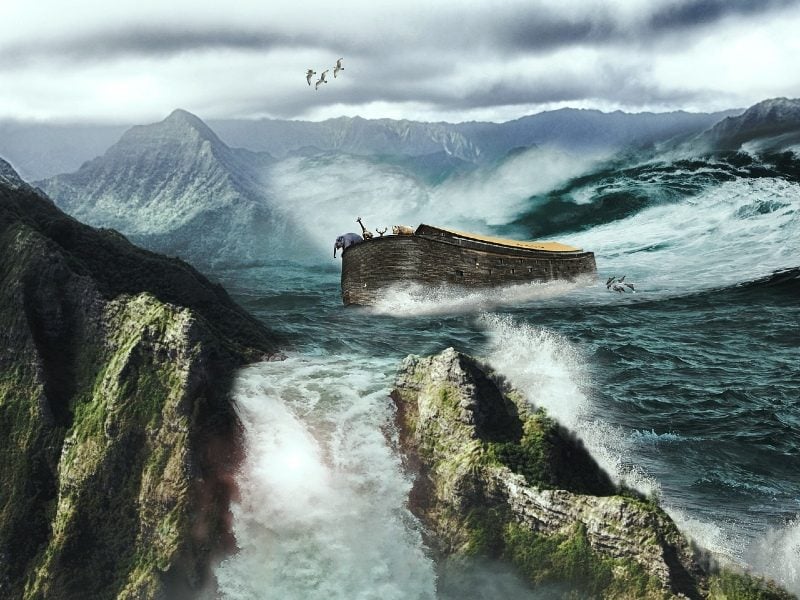 Noah's ark, flood, Lent B, 40 days,