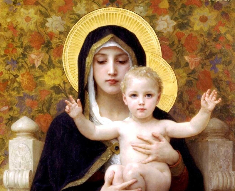 Virgin Mary, Blessed Mother, Bouguereau, Madonna and Child