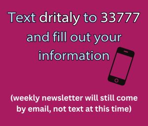 Text to sign up for Dr. Italy emails
