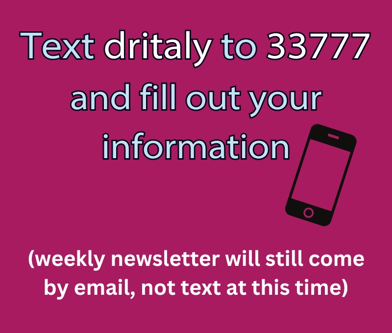 Text to sign up for Dr. Italy emails